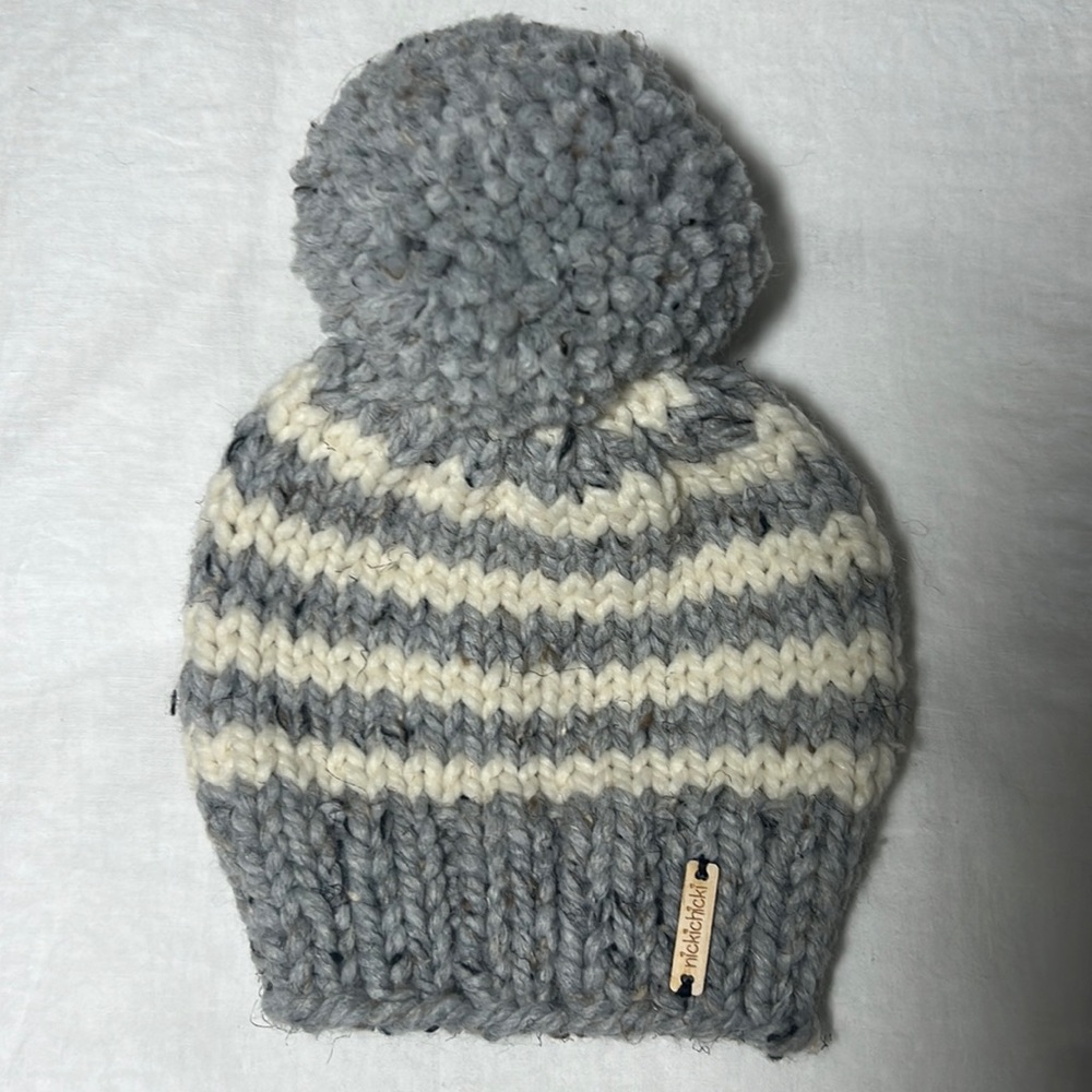 Nickichicki Kids Hand Knit Striped Beanie